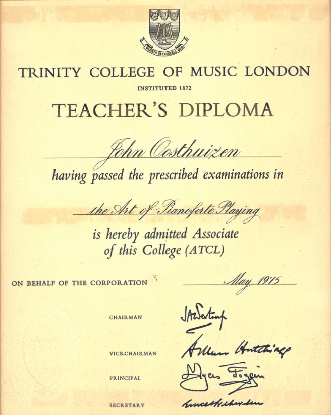 ATCL Piano certificate preview